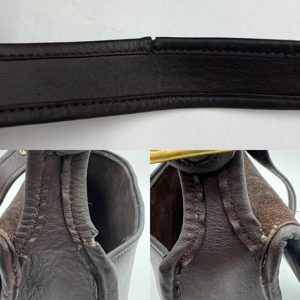 Vintage Coach Courier Pouch 8920 Leather Bag Dark Brown Mocha - Picture 8 of 12